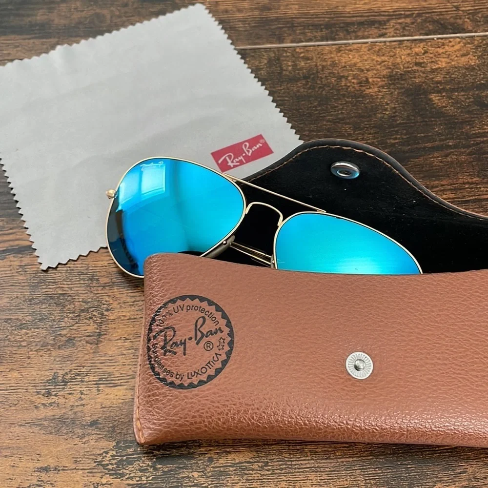 Women's Ray-Ban Aviator Polarized Sunglasses With Case - Picture 16 of 16